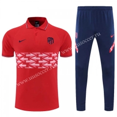 21-22 Atletico Madrid Red Thailand Polo Uniform-CS