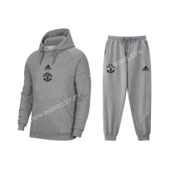 2021-22 Manchester United Gray  Tracksuit Uniform