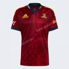 2022 Highlanders Away Red  Rugby Jersey