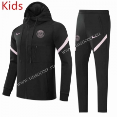 2021-2022 Jordan Paris SG Black  Kids/Youth Jacket Unifom With Hat-GDP