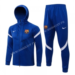 2021-2022 Barcelona Color blue Soccer Jacket Uniform With Hat-815