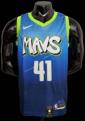 NBA Dallas Mavericks Blue&Black   #41 Jersey-69