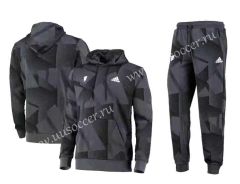 22-23 Manchester United Gray fleece Tracksuit Uniform-CS