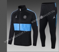 2021 Paris SG Black&Blue Soccer Jacket Uniform -DD4