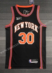 2022 city Version  NBA New York Knicks Black #30 Jersey-311