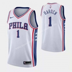 21-22 City Edition NBA Philadelphia 76ers White  #1  Jersey（Harden）-SN