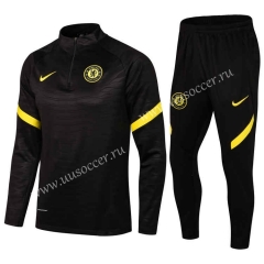 2020-2021 Chelsea Black Thailand Soccer Tracksuit Uniform-411