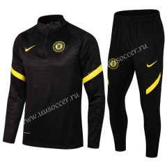 2020-2021 Chelsea Black Thailand Soccer Tracksuit Uniform-411