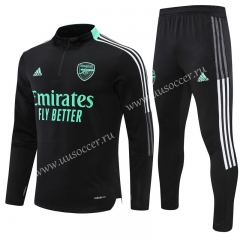 2021-2022 Arsenal Black   Thailand Tracksuit Uniform