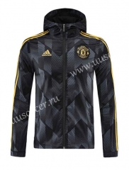 2021-2022 Manchester United Black Wind Coat With Hat-LH