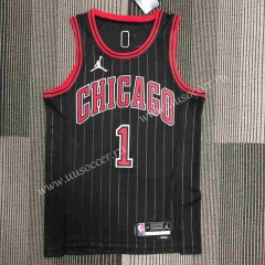 75th anniversary NBA Chicago Bull Black   #1 Jersey-311