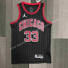 75th anniversary NBA Chicago Bull Black   #33 Jersey-311