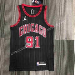75th anniversary NBA Chicago Bull Black   #91 Jersey-311