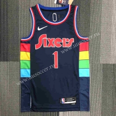 2022 City Edition NBA Philadelphia 76ers Black #1  Jersey（Harden）-311