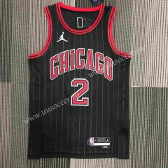 75th anniversary NBA Chicago Bull Black   #2 Jersey-311