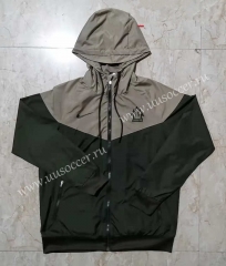 21-22 Atletico Madrid ArmyGreen Thailand Wind Coat With Hat-815