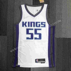 75th Anniversary Retro Edition NBA Sacramentos Kings White  #55 Jersey-311