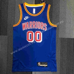 75th Anniversary Retro Edition  NBA Golden State Warriors Blue  #00 Jersey-311