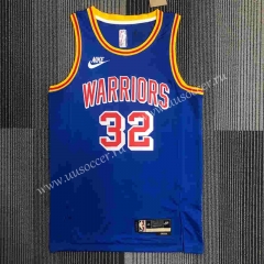 75th Anniversary Retro Edition  NBA Golden State Warriors Blue  #32 Jersey-311