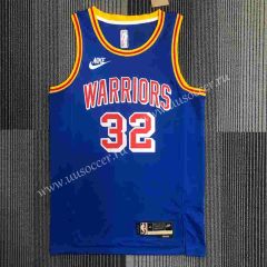 75th Anniversary Retro Edition  NBA Golden State Warriors Blue  #32 Jersey-311