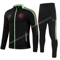 （s-3xl）2021-2022 Manchester United  Black  Thailand Soccer Jacket Uniform-GDP
