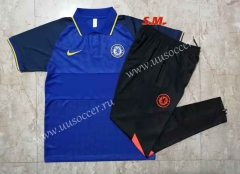 2021-22 Chelsea Blue Thailand Polo Uniform-815