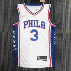 75th anniversary  NBA Philadelphia 76ers White  #3  Jersey（Harden）-311