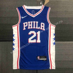 75th anniversary  NBA Philadelphia 76ers Blue  #21 Jersey（Harden）-311