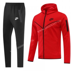 21-22 Nike Red Soccer Jacket Uniform With Hat-LH