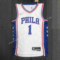 75th anniversary  NBA Philadelphia 76ers White  #1  Jersey（Harden）-311
