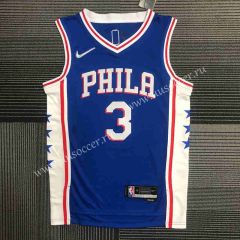 75th anniversary  NBA Philadelphia 76ers Blue  #3  Jersey（Harden）-311