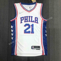 75th anniversary  NBA Philadelphia 76ers White  #21 Jersey（Harden）-311