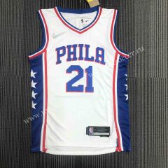75th anniversary  NBA Philadelphia 76ers White  #21 Jersey（Harden）-311