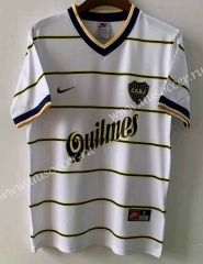 Retro Version1999 Boca Juniors Away White  Thailand Soccer Jersey-9171