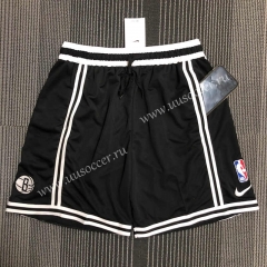 2022 Brooklyn Nets Black NBA Shorts-311