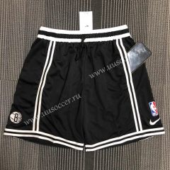 2022 Brooklyn Nets Black NBA Shorts-311
