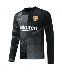 2021-2022 Barcelona Goalkeeper Black  LS Thailand Soccer-418