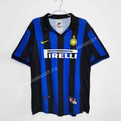 Retro Version 98-99 Inter Milan Home Blue&Black Thailand Soccer Jersey AAA-c1046