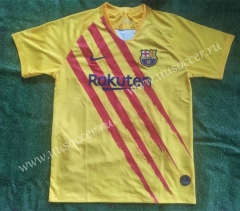 19-20 Retro Version Barcelona 3rd Away Yellow Thailand Soccer Jersey AAA-817