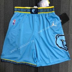 75th anniversary NBA Memphis Grizzlies Sky Blue Shorts-311