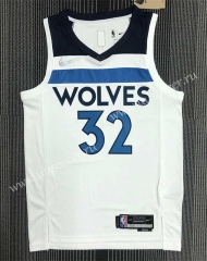 75th anniversary NBA Minnesota Timberwolves White #32 Jersey-311