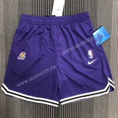 NBA Los Angeles Lakers Purple NBA Shorts-311