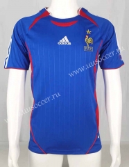 2006 Retro Version France Home Blue Thailand Soccer Jersey AAA-503