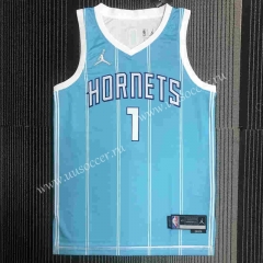 75th anniversary NBA Charlotte Hornets Blue #1 Jersey-311