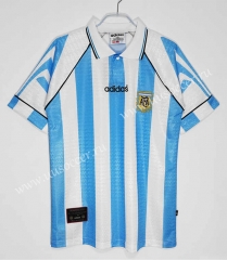 96-97 Argentina Home  White&Blue Thailand Soccer Jersey AAA-c1046