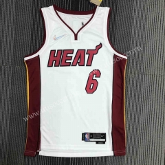 75th anniversary NBA Miami Heat White   #6 Jersey-311