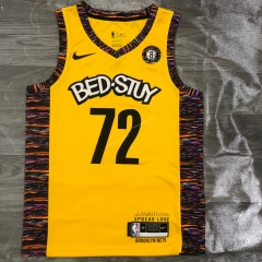 Commemorative  NBA Brooklyn Nets Yellow Camo  #72 BIGGIE  Jersey