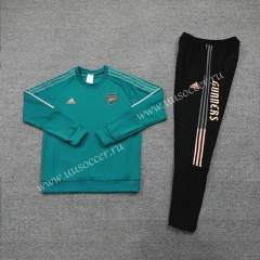 2021-2022 Arsenal Green Thailand Tracksuit Uniform-LH