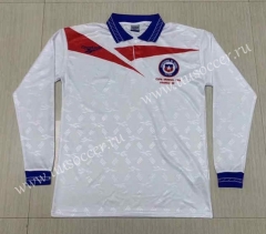 1998 Retro Version Chile Away White LS Thailand Soccer Jersey AAA-512