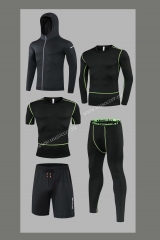 2022-23 Light board Black  5 Piece Sports Suit-CS